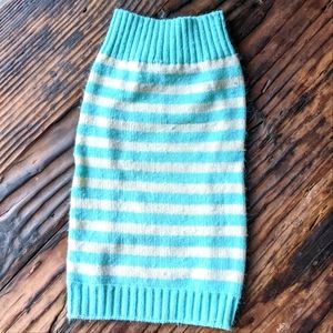 🐶 Bright Blue Striped Dog Sweater Glamour to the Bone M